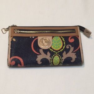 Spartina Linen & Leather Wallet